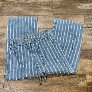 American eagle outfitters wide leg striped jeans